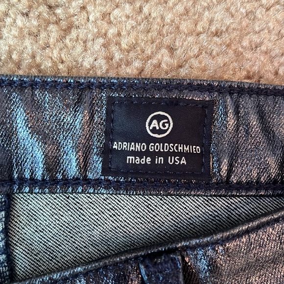 NWT AG Adriano Goldschmied The Silhouette Metallic Legging Jeans - Picture 7 of 13